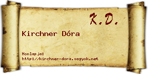 Kirchner Dóra névjegykártya